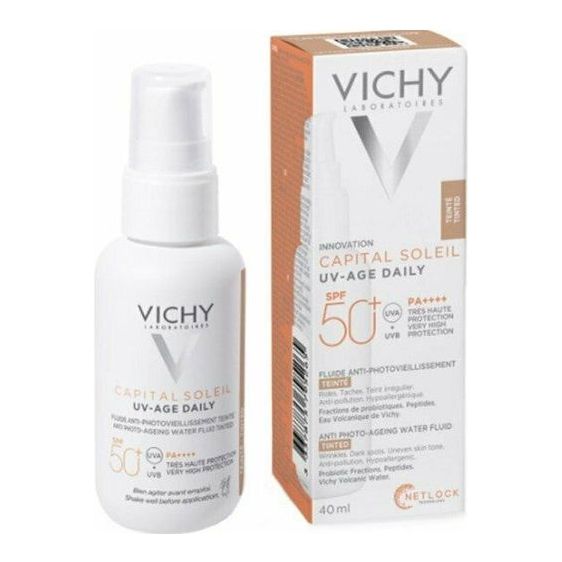 Vichy Capital Soleil UV-Age Daily Tinted Light слънцезащитен крем за лице SPF50 с цвят 40 мл 