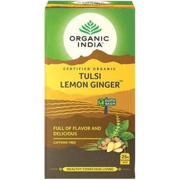 Organic India Τσάι 25 Φακελάκια με Άρωμα Lemon & Ginger