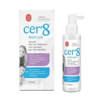 Vican Cer'8 Anti-Lice Spray Εξάλειψης Κατά των Φθειρών & της Κόνιδας ΔΩΡΟ Ειδικό Χτενάκι 125ml
