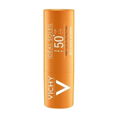 Vichy Ideal Soleil Stick SPF50+, Stick για Ευαίσθητες Ζώνες, Μύτη, Χείλη, Ντεκολτέ (9gr)