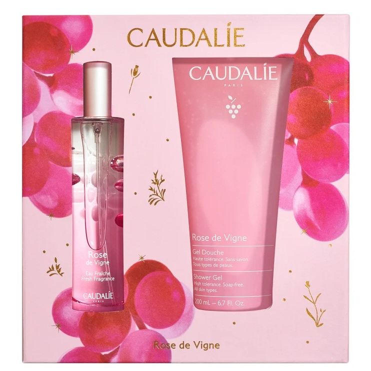 Комплект Caudalie Rose de Vigne Fresh Fragrance 50 мл и душ гел Rose de Vigne 200 мл