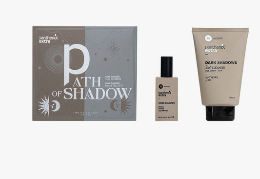 Panthenol Extra Men Promo Path of Shadow με Dark Shadows 3in1 Cleanser Ανδρικό Σαμπουάν-Αφρόλουτρο, 200ml & Dark Shadows Eau De Toilette Ανδρικό Άρωμα, 50ml, 1σετ