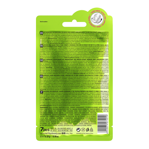 7DAYS Easy Wednesday Sheet Mask 28g