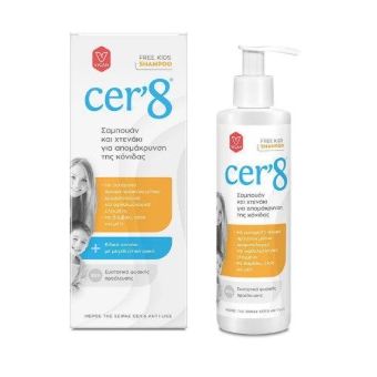 Vican Cer'8 Anti Lice Free Kids Shampoo Αντιφθειρικό Σαμπουάν και Δώρο Ειδικό Χτενάκι 200ml