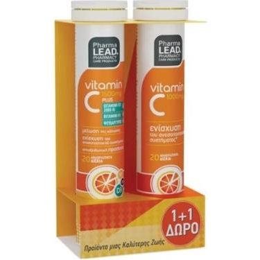 Pharmalead Vitamin C Plus 1500mg Πορτοκάλι 20 αναβράζοντα δισκία & Vitamin C 1000mg Πορτοκάλι 20 αναβράζοντα δισκία