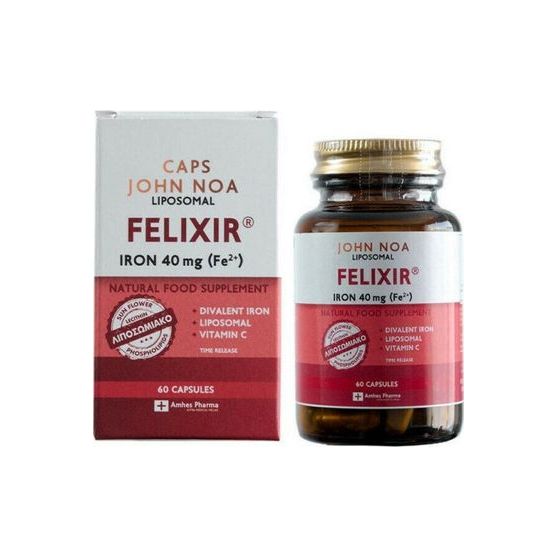 John Noa Liposomal Felixir Iron 40mg 60 κάψουλες
