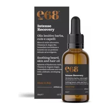 e68 Intense Recovery успокояващо масло за брада, скалп и коса 30 мл