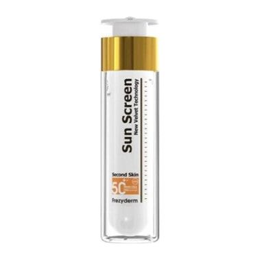 Frezyderm Sun Screen Velvet SPF50 Διάφανη Αντηλιακή για το Πρόσωπο, 50ml