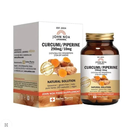JOHN NOA Dietary Supplement Superherbs Curcumi 250mg + Piperin 10mg 60caps 