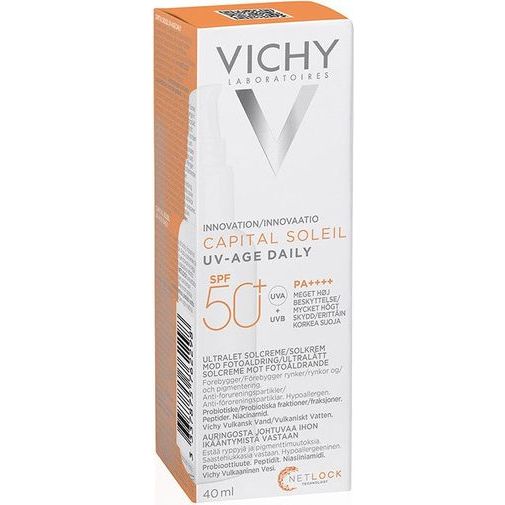 Vichy Capital Soleil UV-Age дневен водоустойчив слънцезащитен крем за лице SPF50 40 мл 