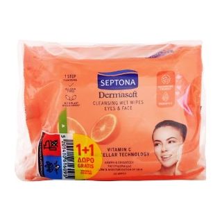 Septona Promo Daily Clean Micellaire Μαντηλάκια Ντεμακιγιάζ 2x20τμχ