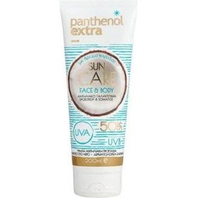 Panthenol Extra Sun Care Spf50 Αντηλιακό Γαλάκτωμα για Πρόσωπο & Σώμα με Άρωμα Καρύδας, 200ml