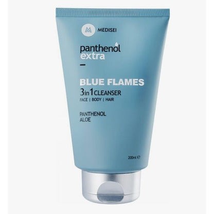 Panthenol Extra Men Promo Path of Fire με Men Blue Flames 3in1 Cleanser Ανδρικό Σαμπουάν - Αφρόλουτρο, 200ml & Blue Flames Eau De Toilette Ανδρικό Άρωμα, 50ml, 1σετ