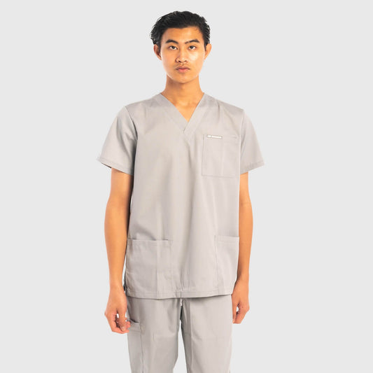 Scrub Μπλούζα - Γκρι - XXL