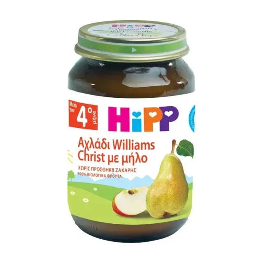 Hipp Κρέμα Αχλάδι Williams Christ με Μήλο Βιολογικής Καλλιέργειας 190gr