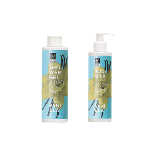 Bodyfarm Caribbean Vanilla Shower Gel 250ml & Body Milk Gift Set 250ml