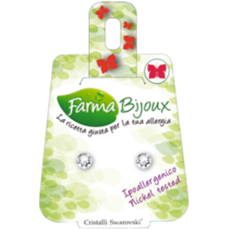 FARMA BIJOUX Σκουλαρίκια Υποαλλεργικά με κρύσταλλο Swarovski® ,χρώμα CRYSTAL