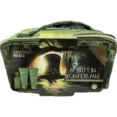 Panthenol Extra Set Beauty In Wonderland - Pure Nature &amp; Gift Velvet Toiletry Bag