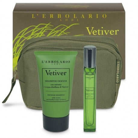 L'Erbolario Vetiver Beauty Box Perfume 10ml & Shower Shampoo 75ml