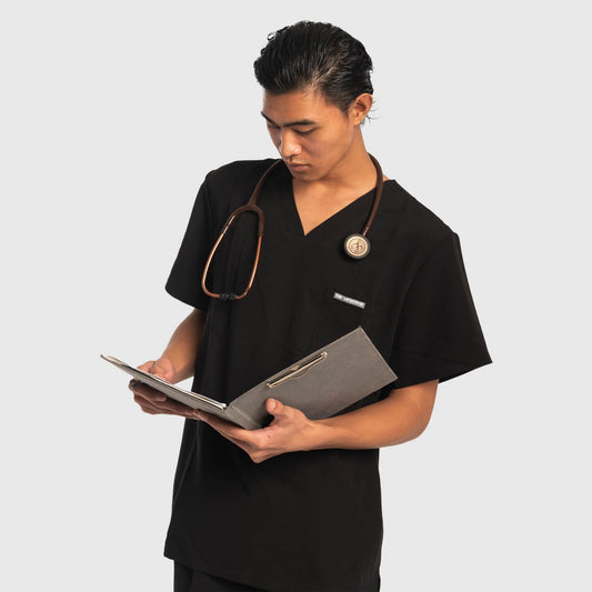 Scrub Μπλούζα - Μαύρο - XS