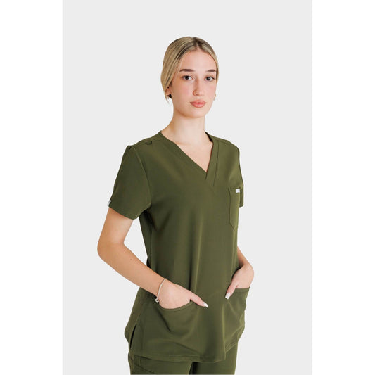 Scrub Μπλούζα - Λαδί - XL