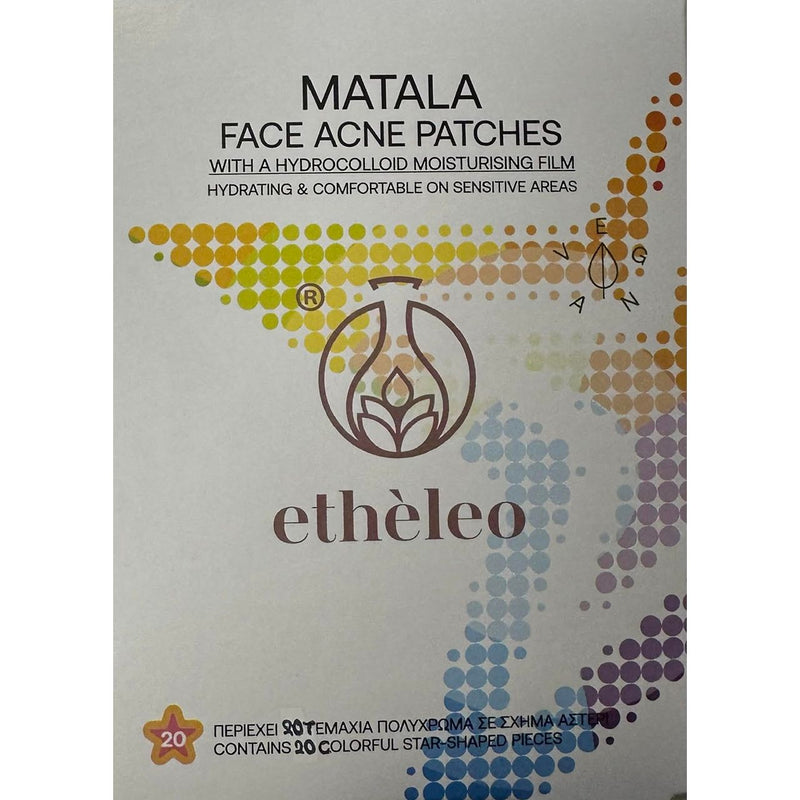 Etheleo MATALA FACE ACNE PATCHES 20 colorful star shaped pieces