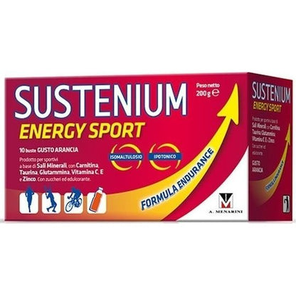 Menarini Sustenium Energy Sport with Orange Flavor, 10 Sachets 