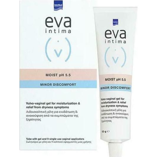InterMed Eva Intima Moist pH 5.5 Gel για Ενυδάτωση της Ευαίσθητης Περιοχής με Χαμομήλι & Αλόη 9 x 50gr