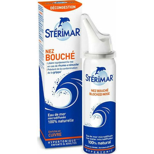 Sterimar Blocked Nose από 3 Ετών Ρινικό Σπρέι με Θαλασσινό Νερό για Όλη την Οικογένεια 100ml