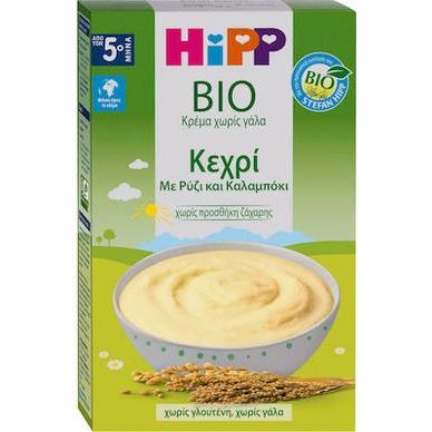 HIPP Βιολογική Υποαλλεργική Κρέμα Δημητριακών Κεχρί με Ρύζι & Καλαμπόκι από τον 5ο Μήνα 200gr
