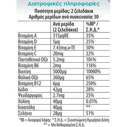 Vican Chewy Vites Adults Hair Skin & Nails Ειδικό Συμπλήρωμα Διατροφής 60 ζελεδάκια Red Fruits