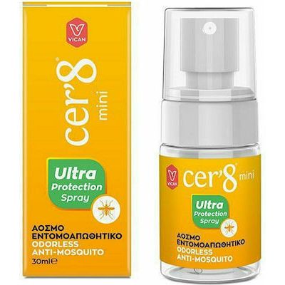 Vican Cer' 8 Mini Ultra Protection Άοσμο Εντομοαπωθητικό Spray 30ml