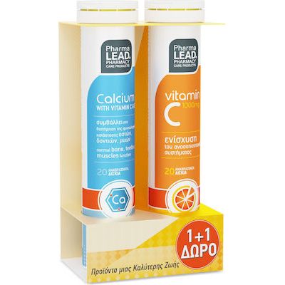 Pharmalead Calcium 20 αναβράζοντα δισκία & Vitamin C 1000mg 20 αναβράζοντα δισκία