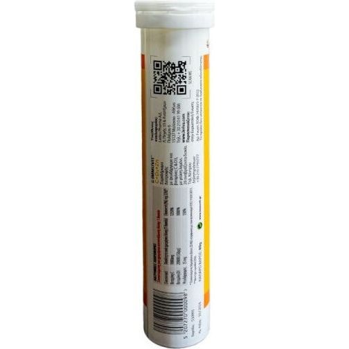 Leriva Pharma Immuvit C+D3+Zn Βιταμίνη για Ανοσοποιητικό Λεμόνι 20 αναβράζοντα δισκία