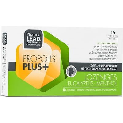Pharmalead Propolis Plus+ Καραμέλες για Παιδιά χωρίς Γλουτένη Ευκάλυπτος Μενθόλη 16τμχ