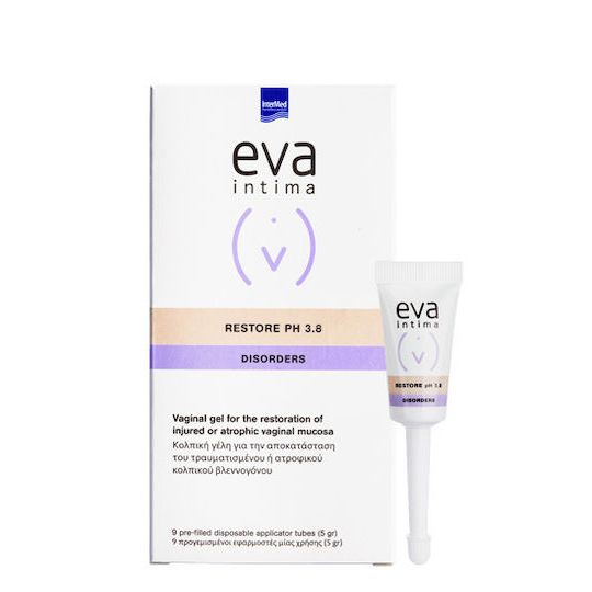 InterMed Eva Intima Disorders Restore pH 3.8 Gel με Αντιμικροβιακή Δράση με Πρεβιοτικά & Υαλουρονικό 9 x 45gr