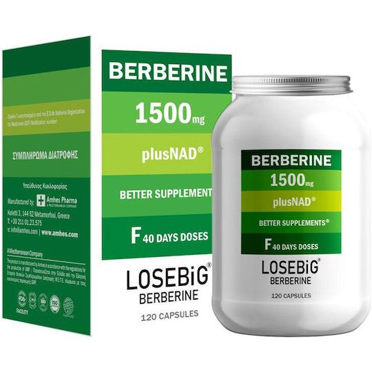 Losebig Berberine 1500mg Plus Nad 120 Κάψουλες